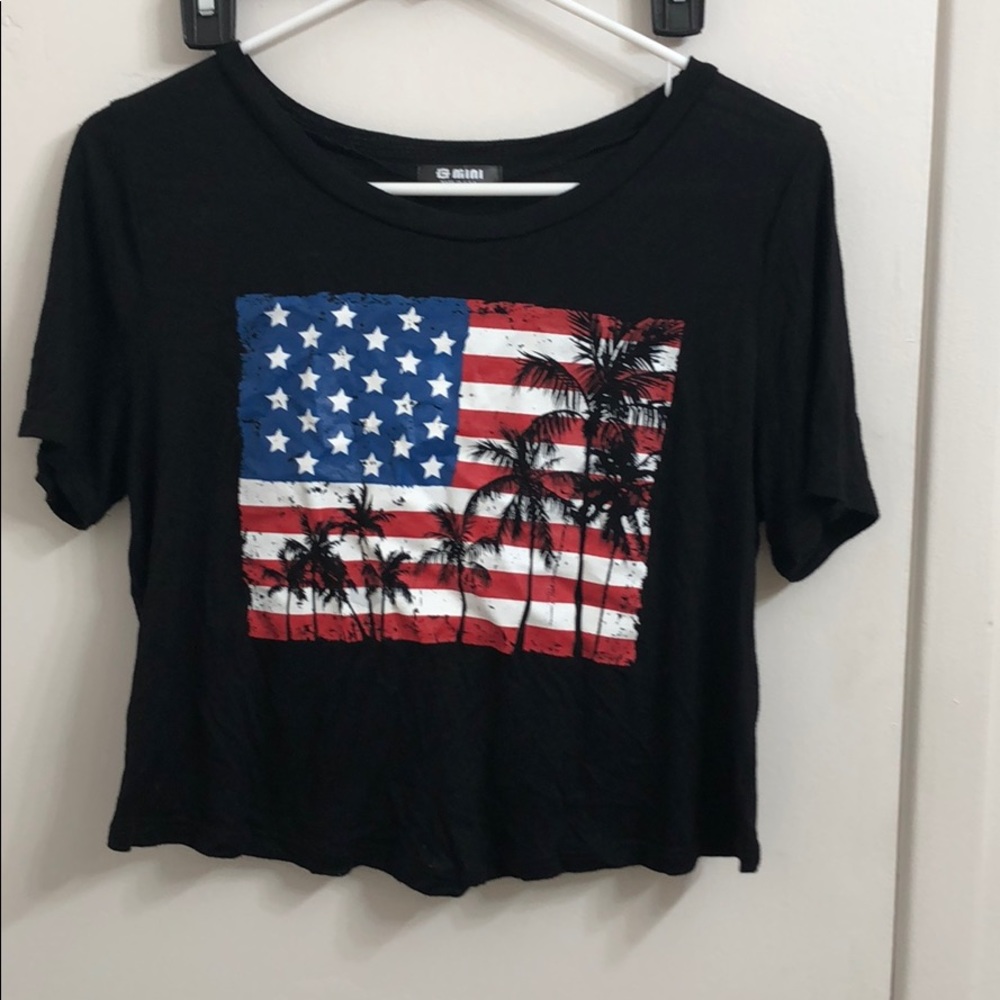 A black crop top
